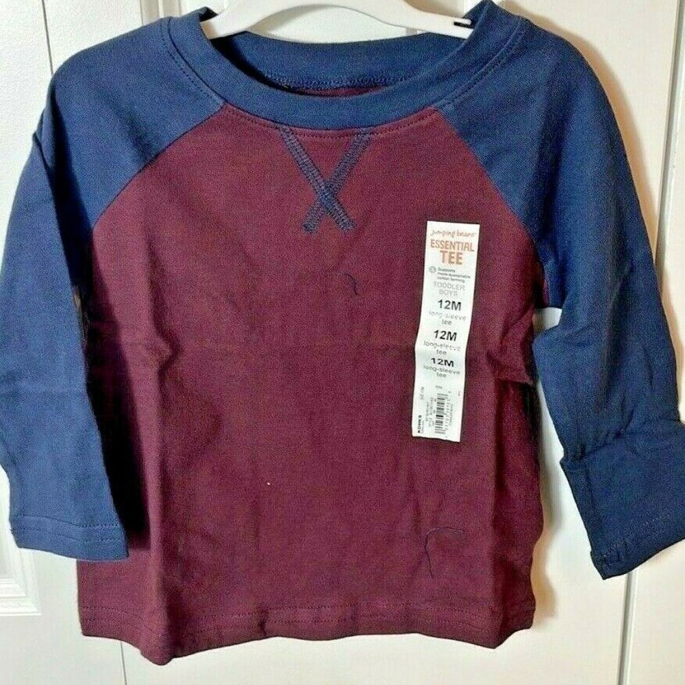 Jumping Beans Boys FALL Henley Long Sleeve Shirts Bundle Size 12 Months NWT - Picture 9 of 11